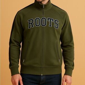 Roots Athletics Full Zip Track Jacket Green Men’s Size XL